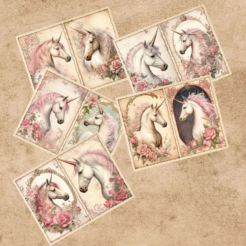 Papier Scrapbook Licorne