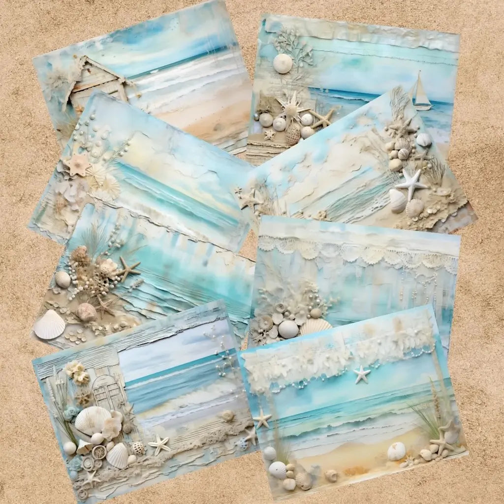 Papier Scrapbook Mer