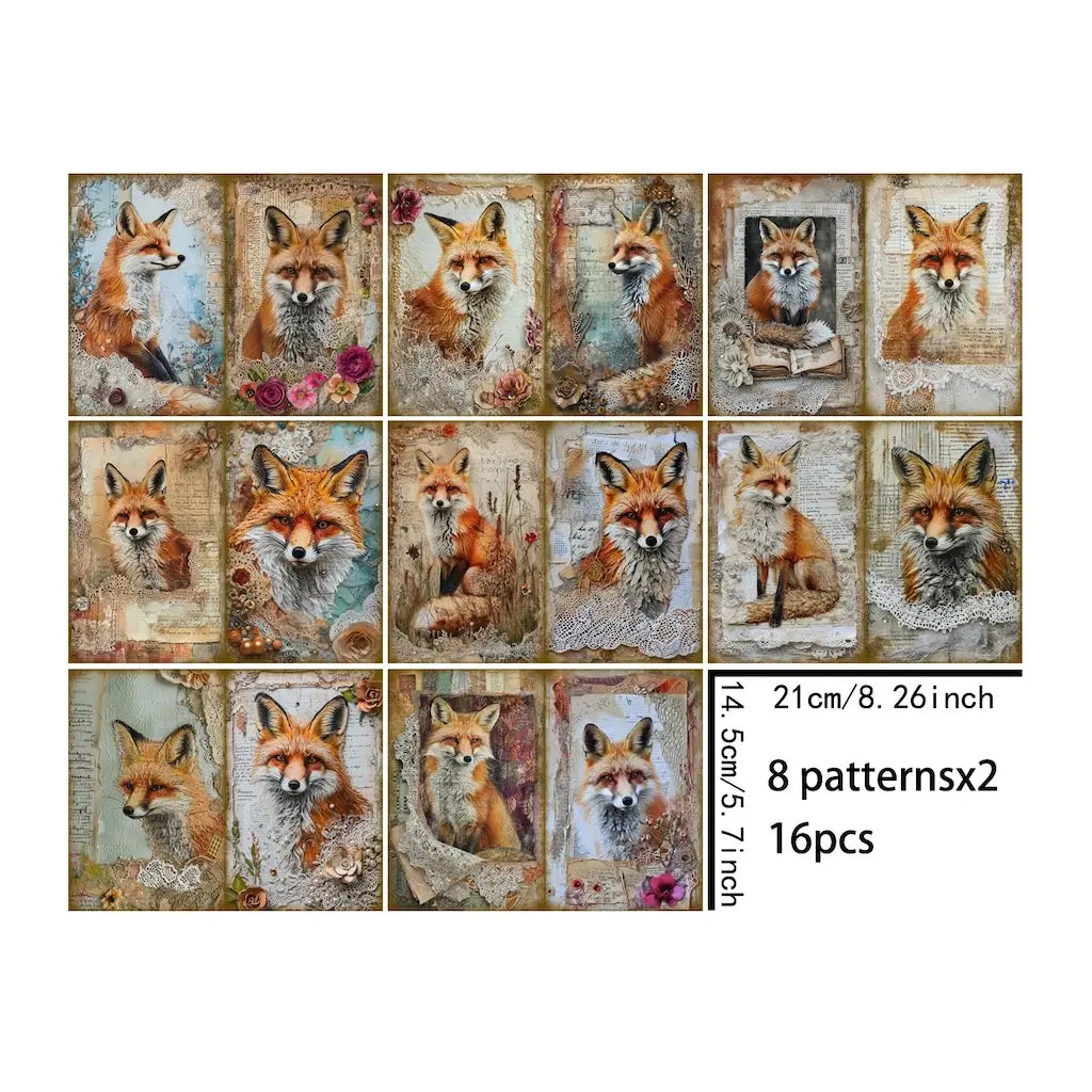 Papier Scrapbook Renard