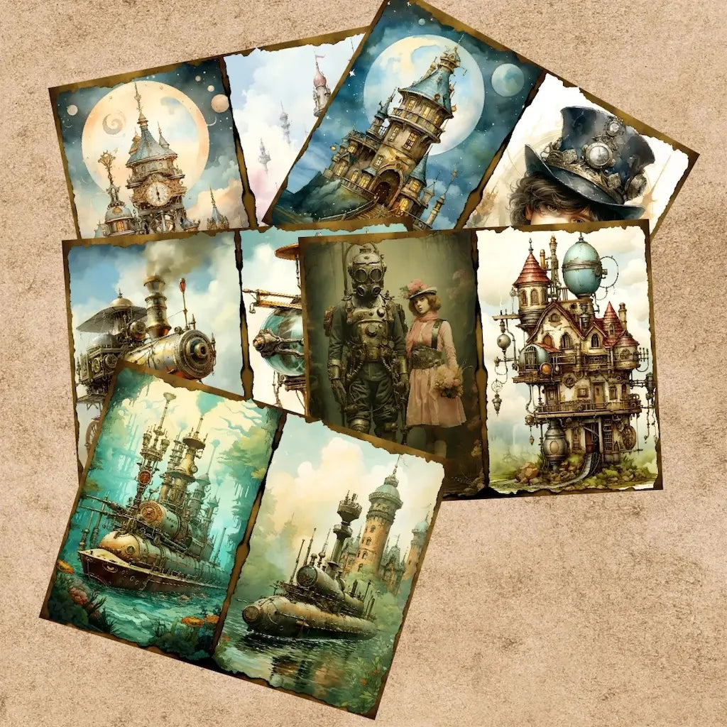 Papier Scrapbook Steampunk