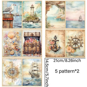 Papier Scrapbook Thème Mer