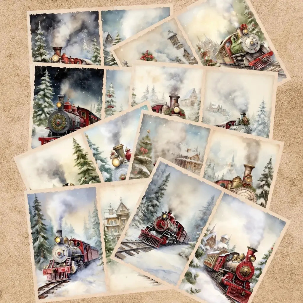 Papier Scrapbook Train