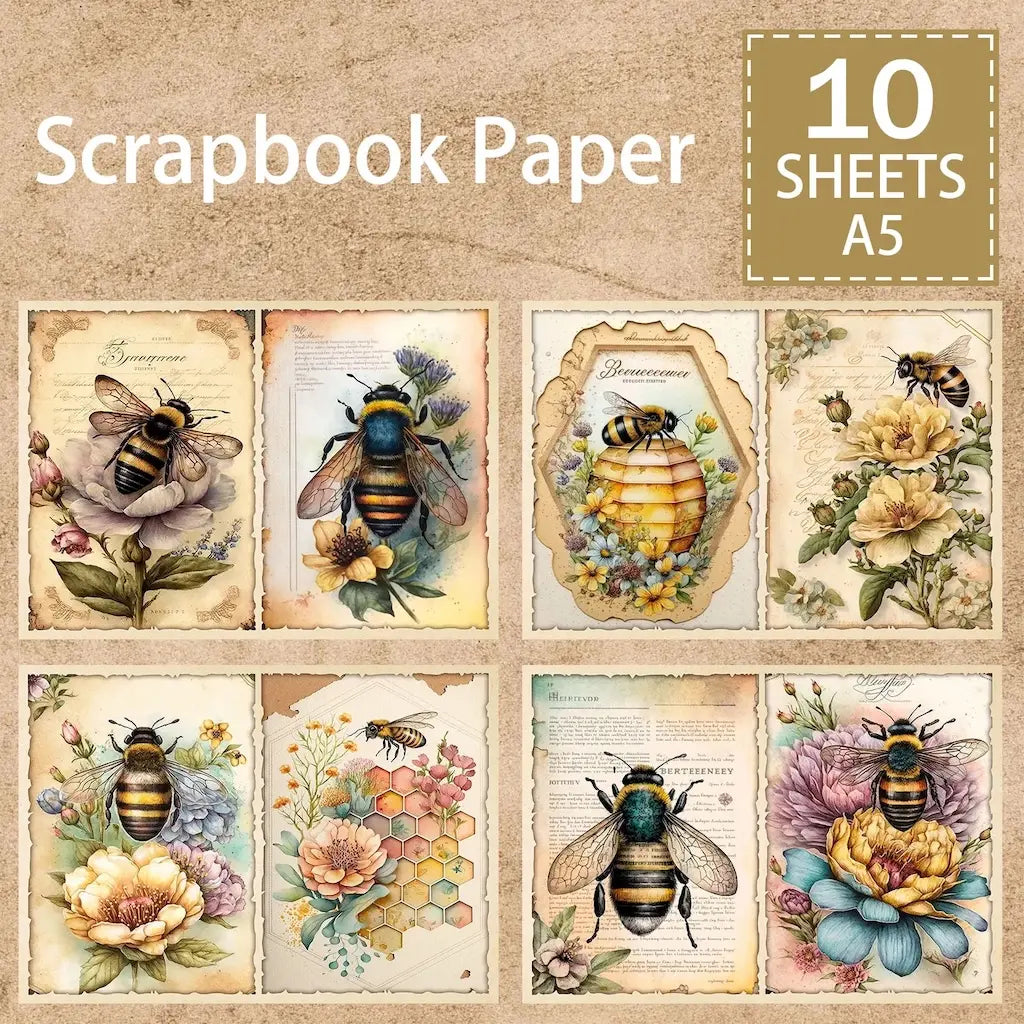Papier Scrapbooking Abeille