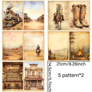 Papier Scrapbooking Cow-boy