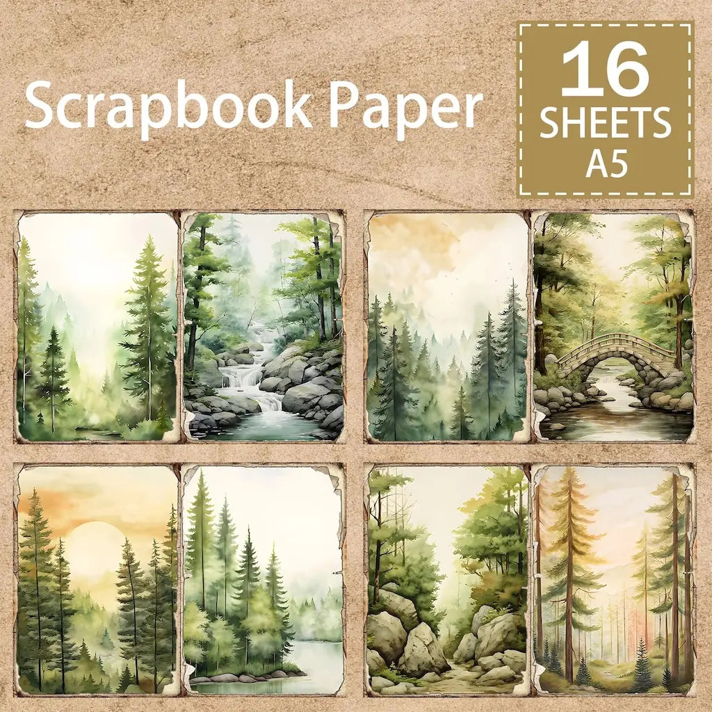 Papier Scrapbooking Forêt