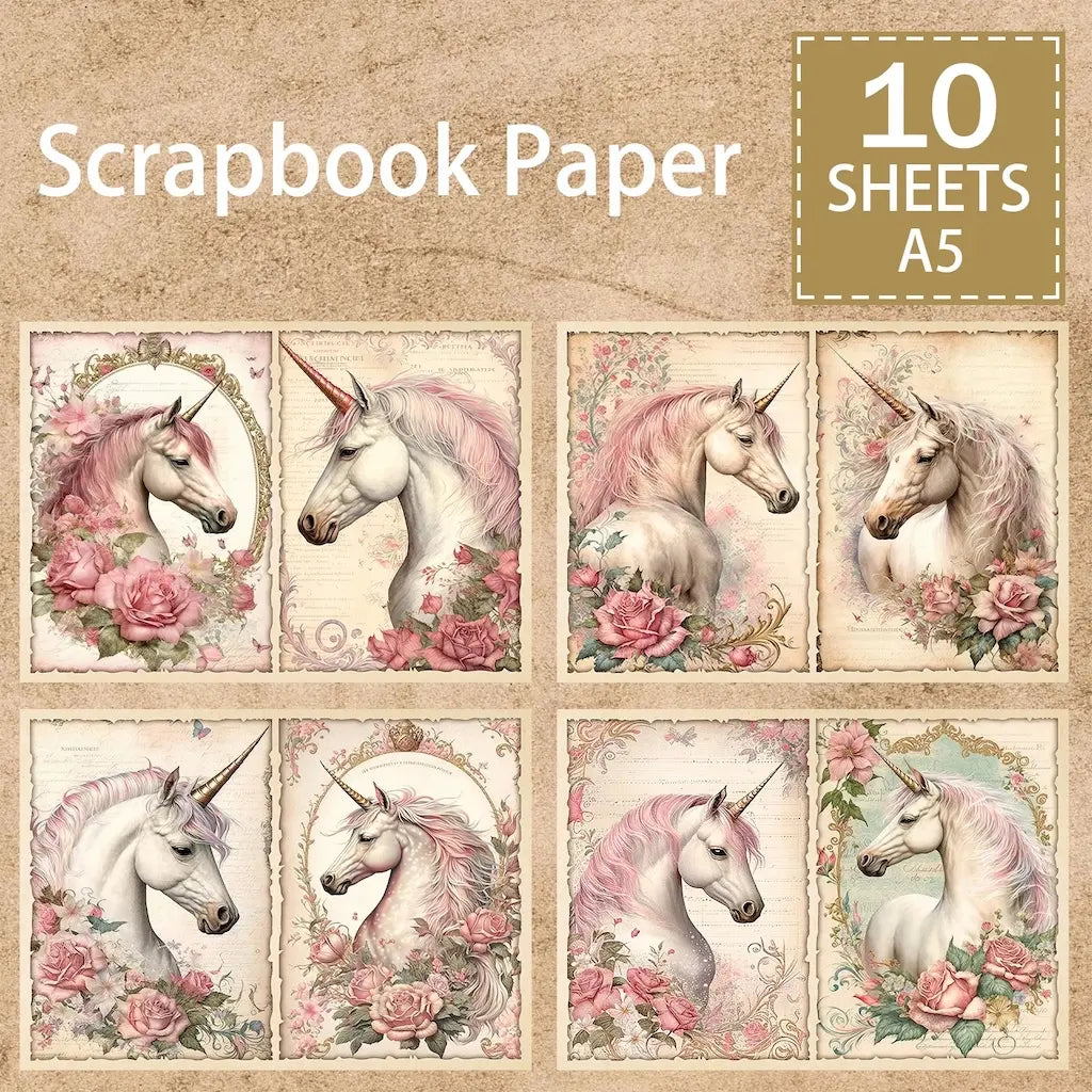 Papier Scrapbooking Licorne