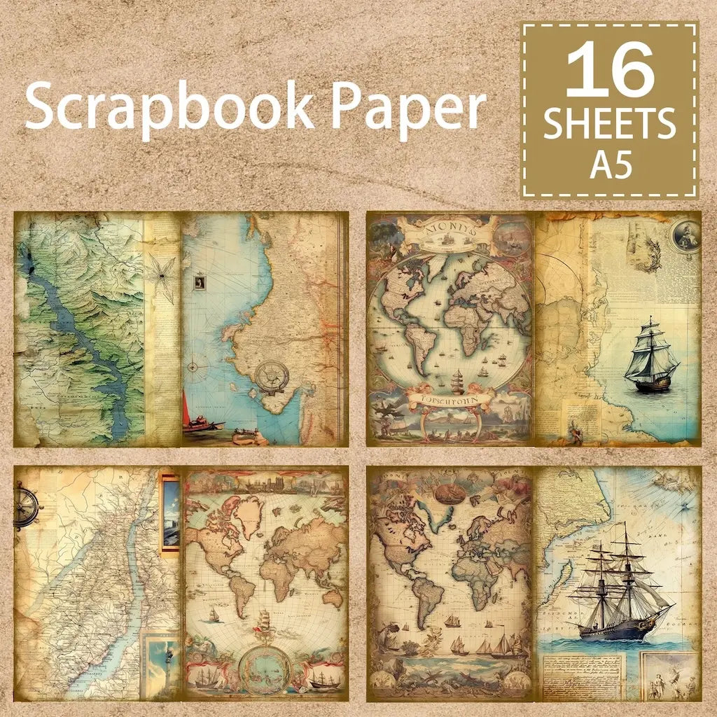 Papier Scrapbooking Mappemonde