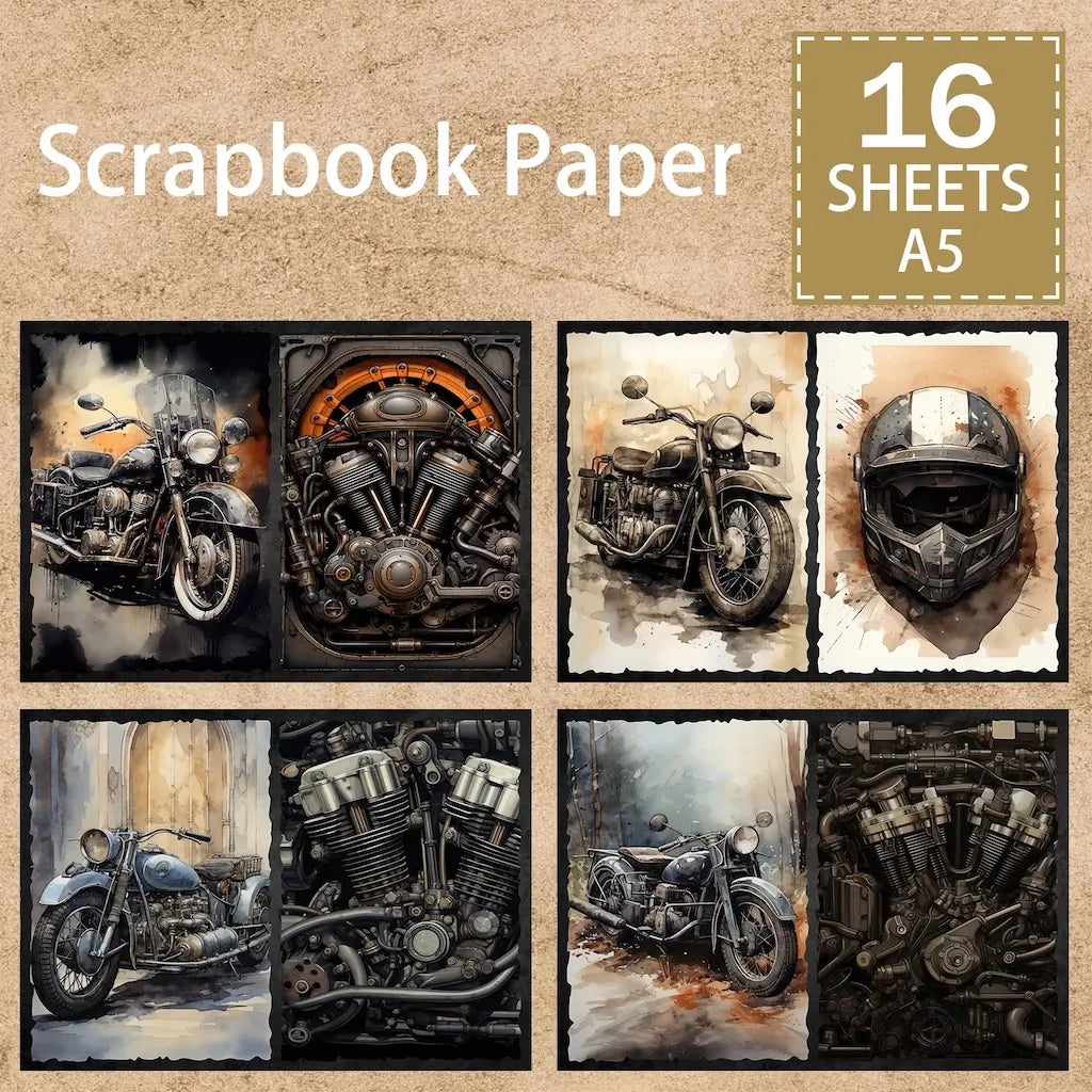 Papier Scrapbooking Moto