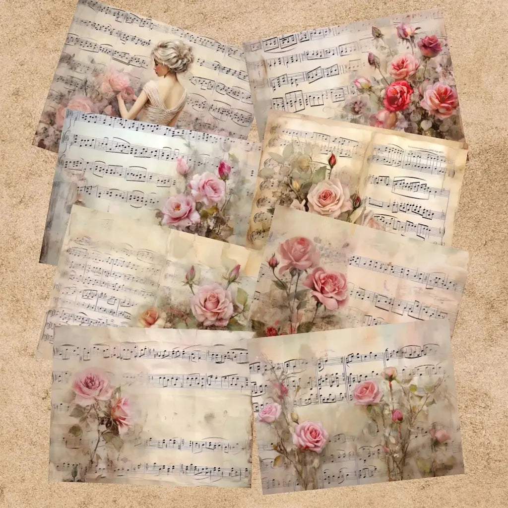 Papier Scrapbooking Note Musique