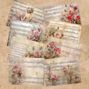 Papier Scrapbooking Note Musique