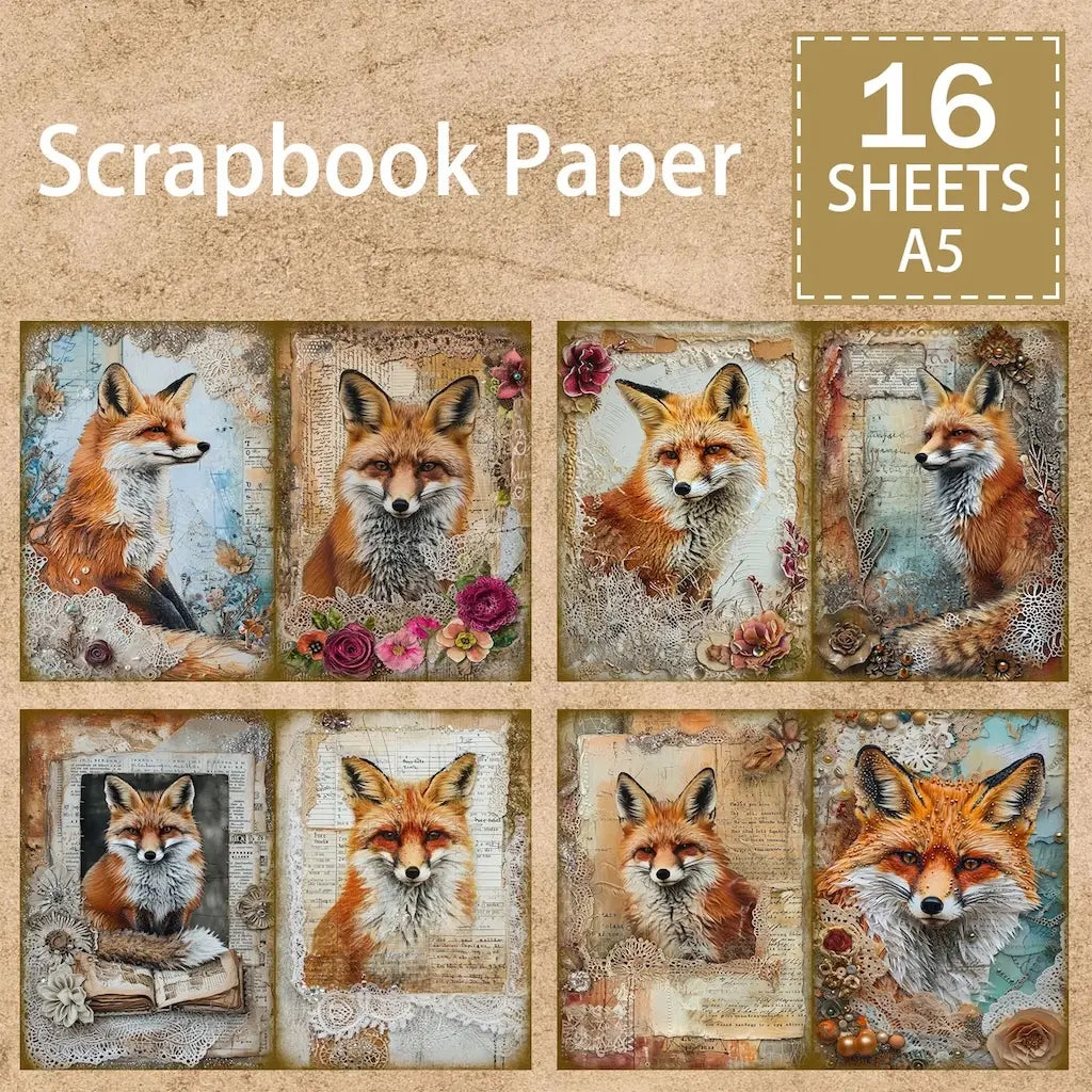Papier Scrapbooking Renard