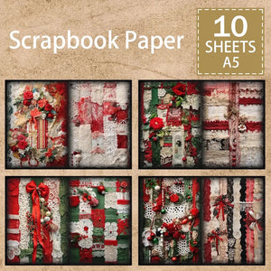 Papier Scrapbooking Rouge Hiver