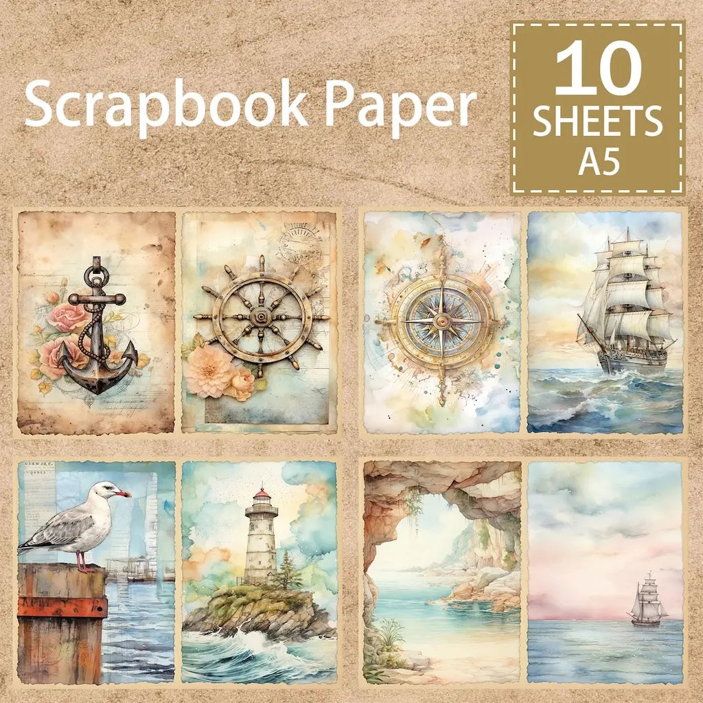 Papier Scrapbooking Thème Mer