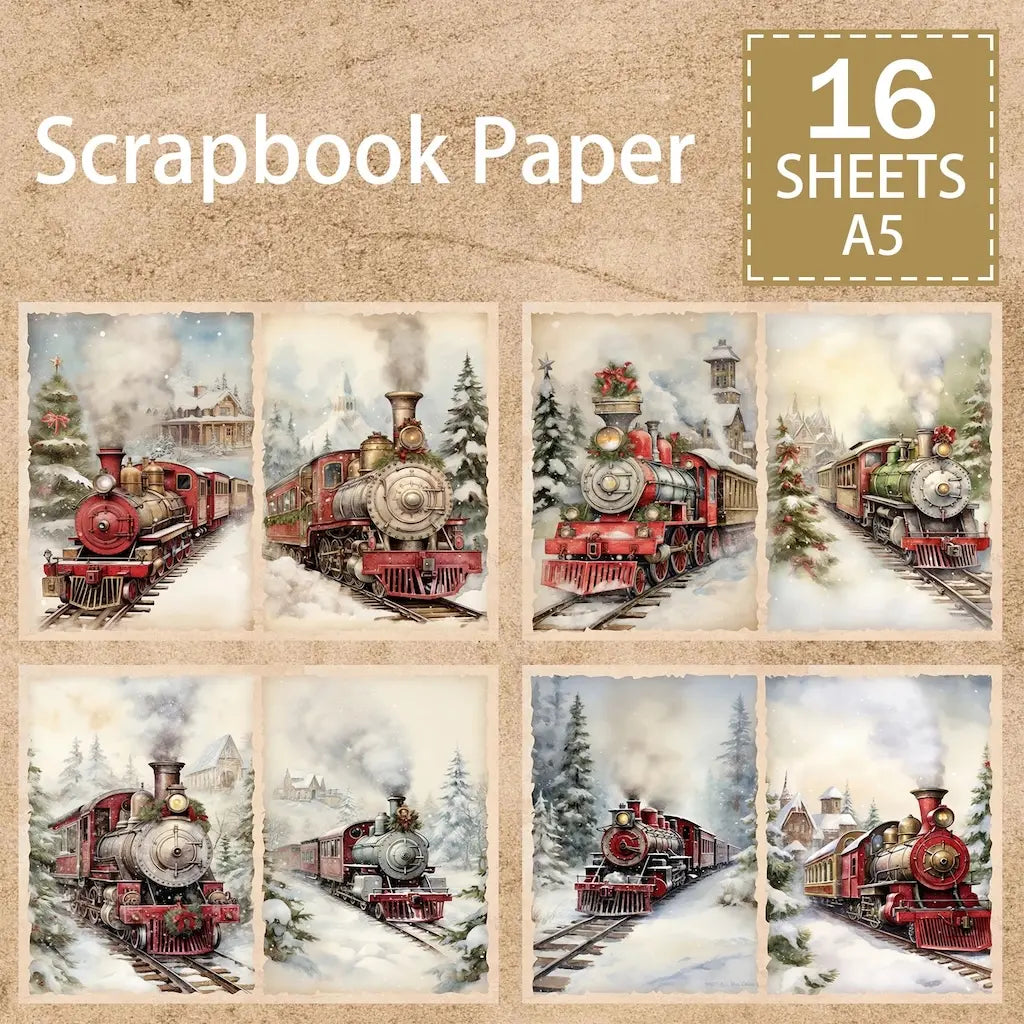 Papier Scrapbooking Train