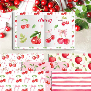 Papier de Scrapbook Cerises