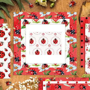 Papier de Scrapbook Coccinelle