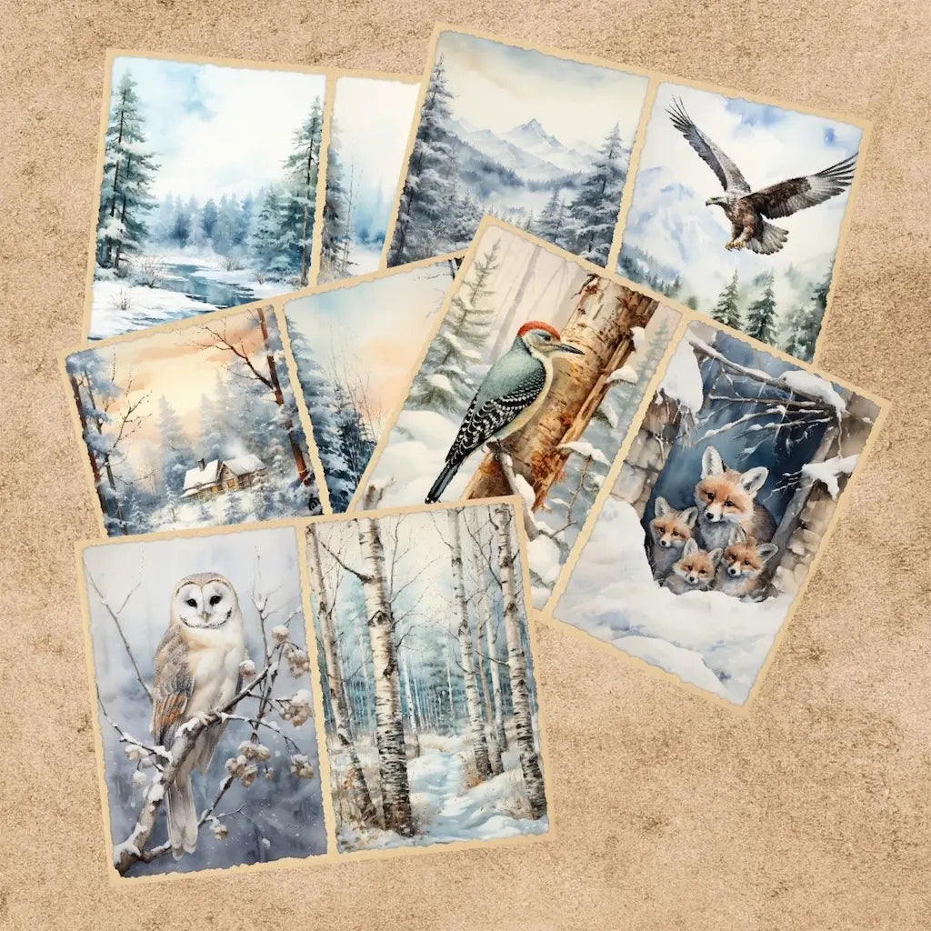 Papier de Scrapbook Hiver
