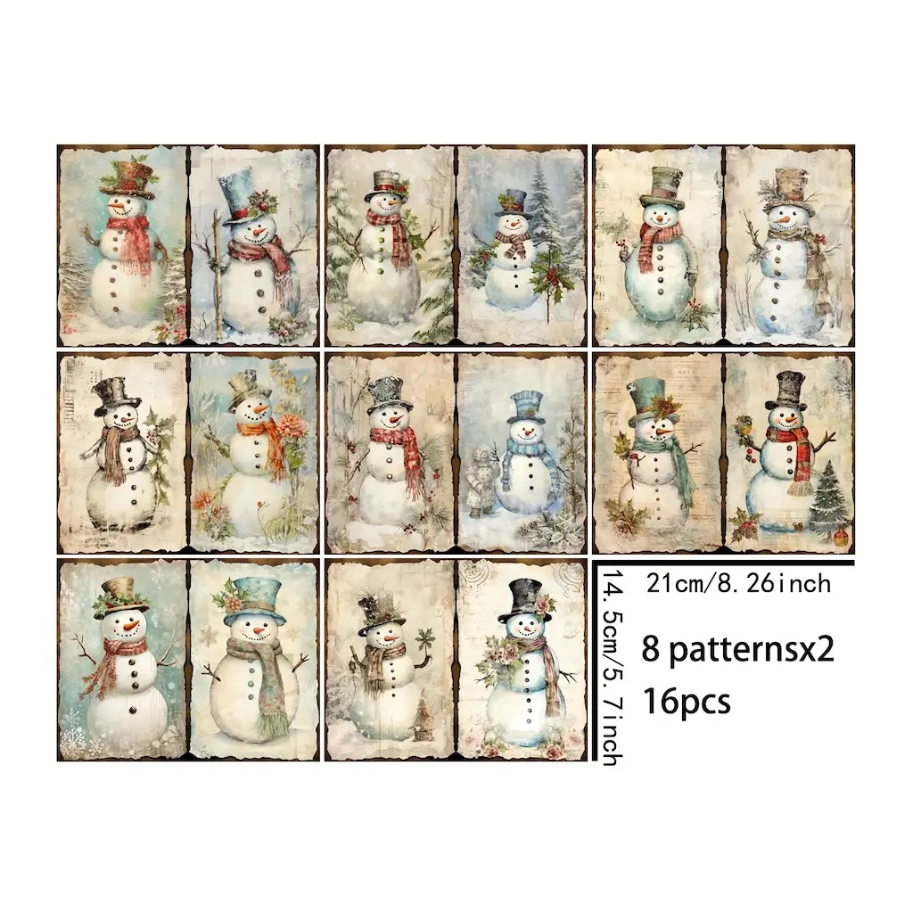 Papier de Scrapbooking Bonhomme de Neige