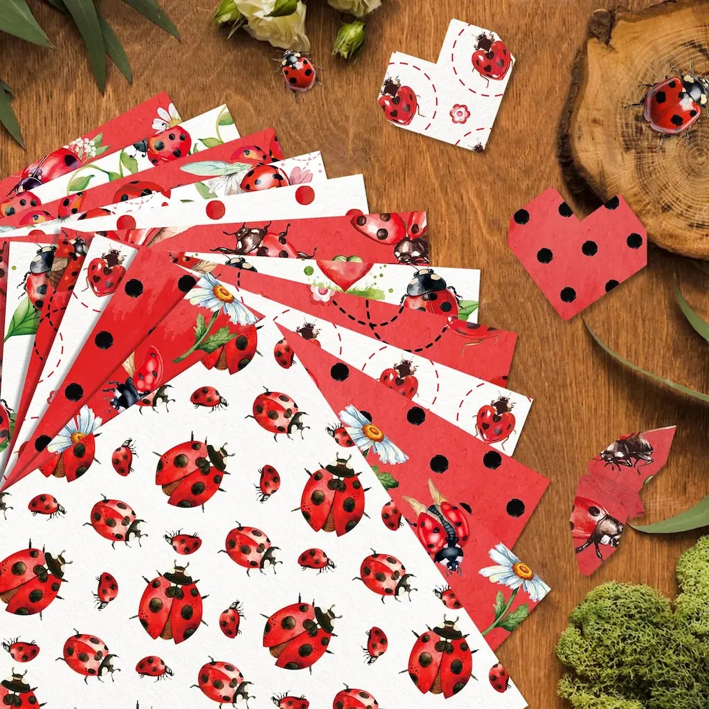 Papier de Scrapbooking Coccinelle