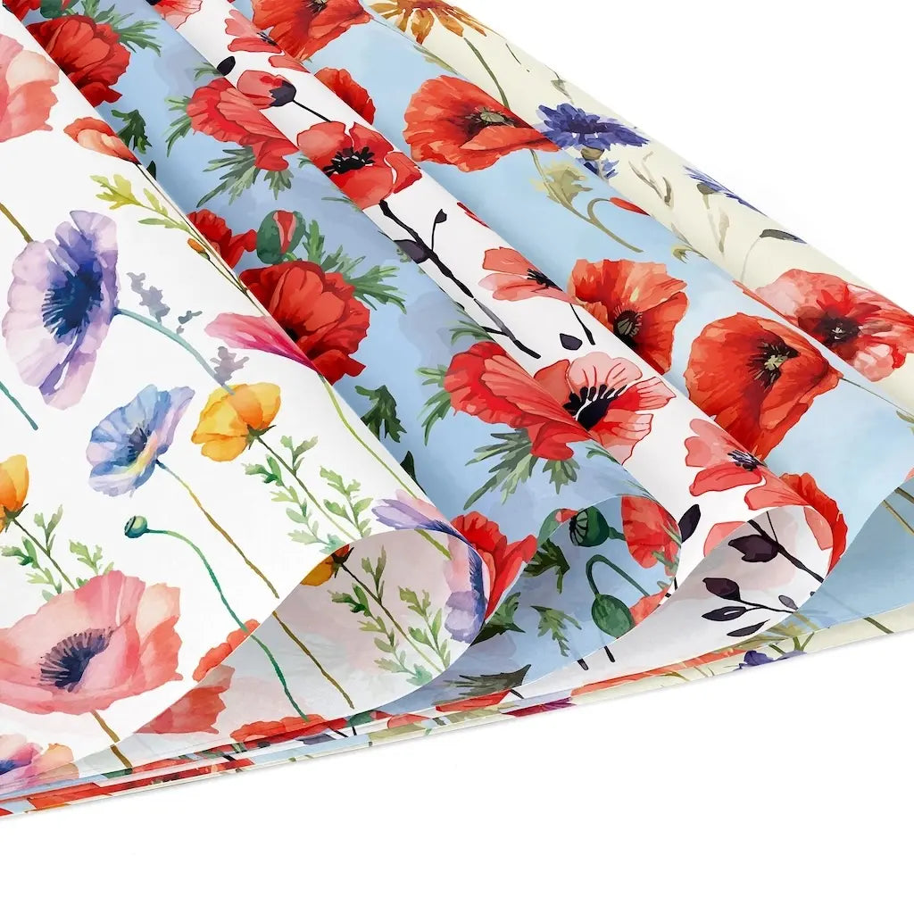 Papier de Scrapbooking Coquelicots