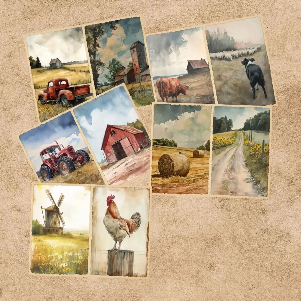 Papier de Scrapbooking Ferme