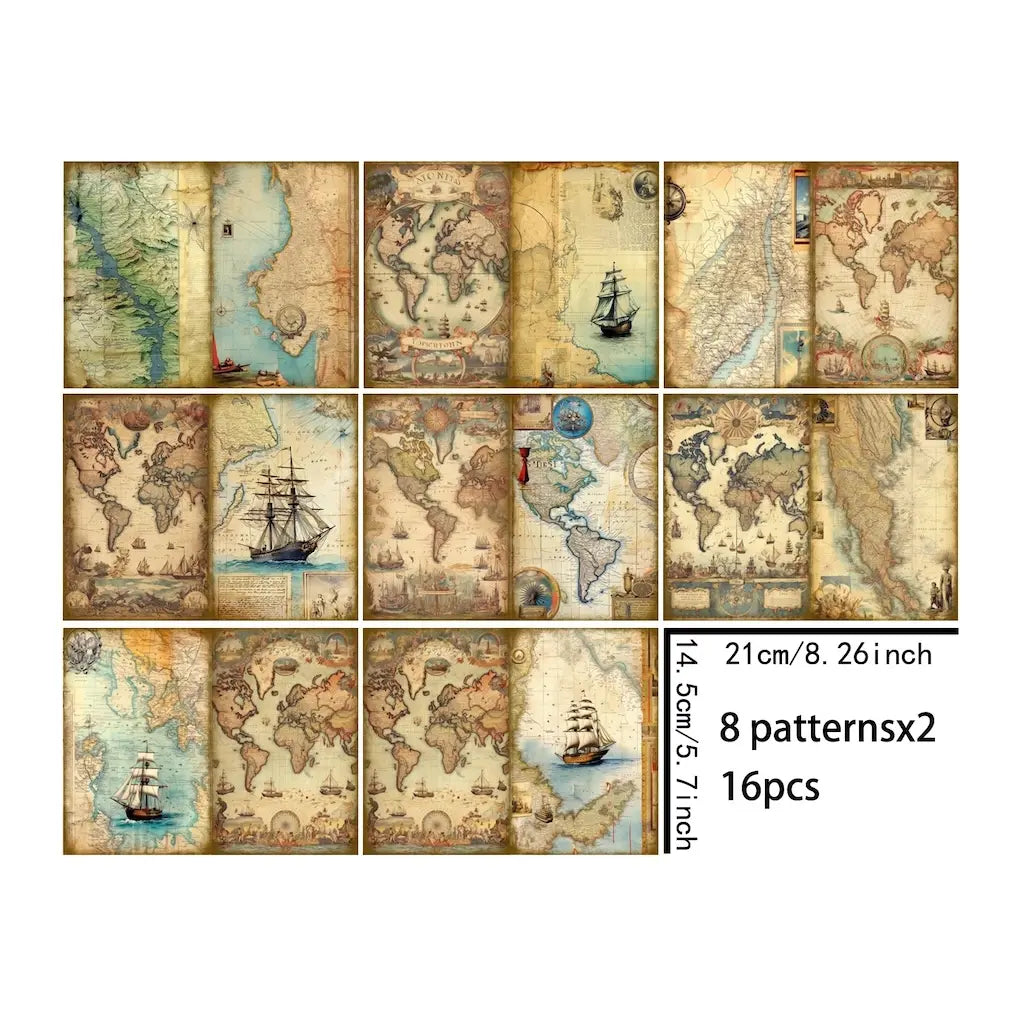 Papier de Scrapbooking Mappemonde