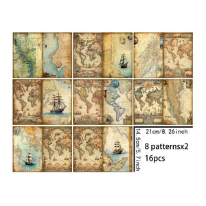 Papier de Scrapbooking Mappemonde