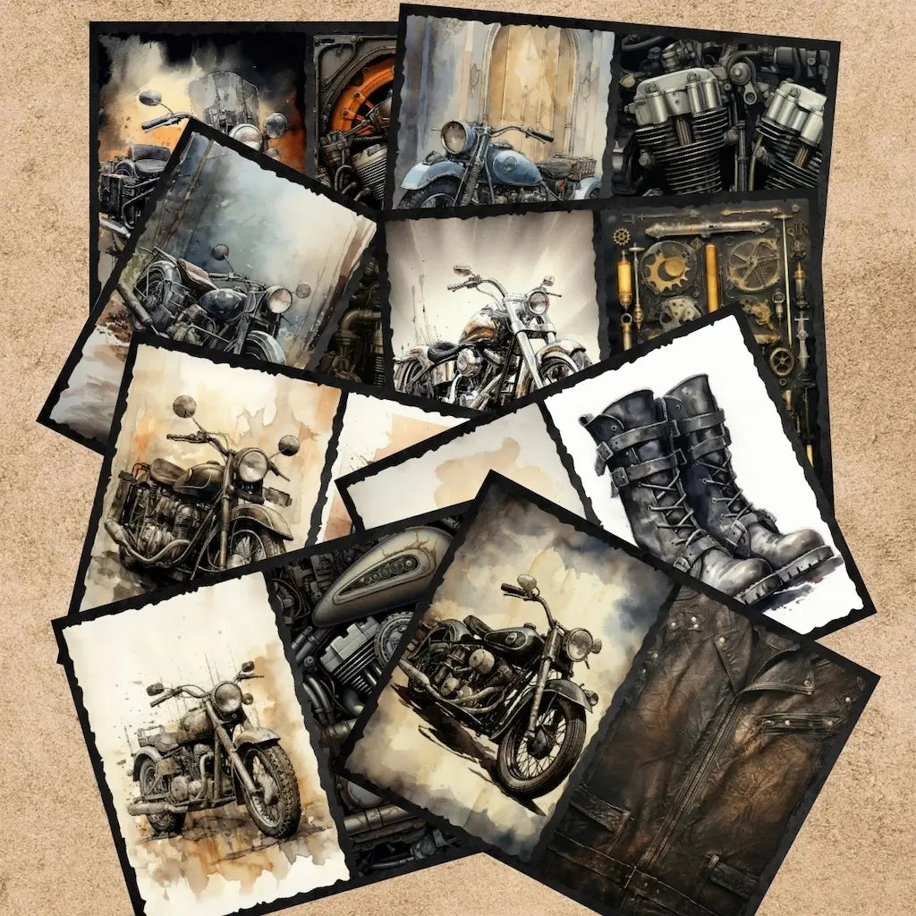 Papier de Scrapbooking Moto