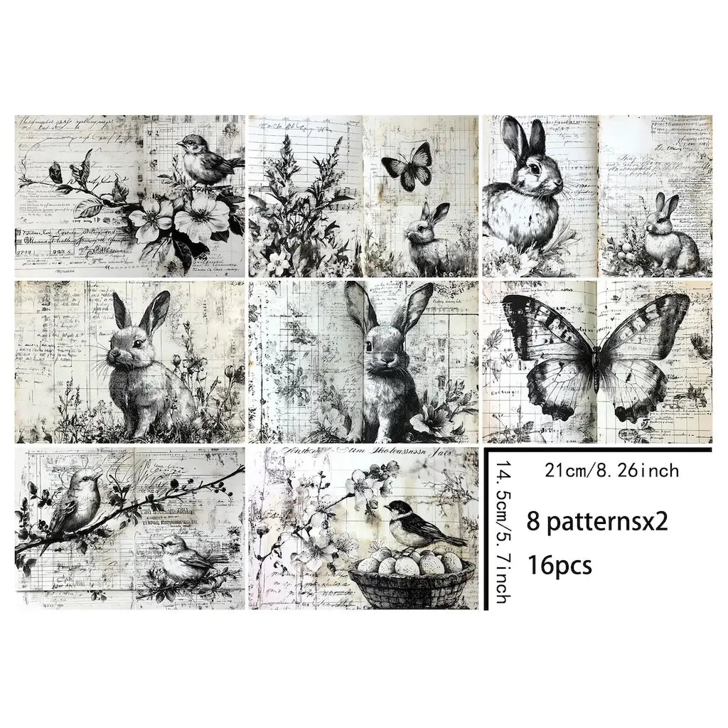 Papier de Scrapbooking Noir et Blanc