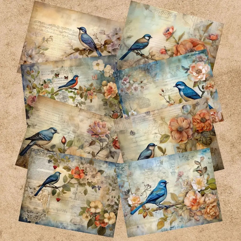 Papier de Scrapbooking Oiseau