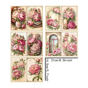 Papier de Scrapbooking Pivoines