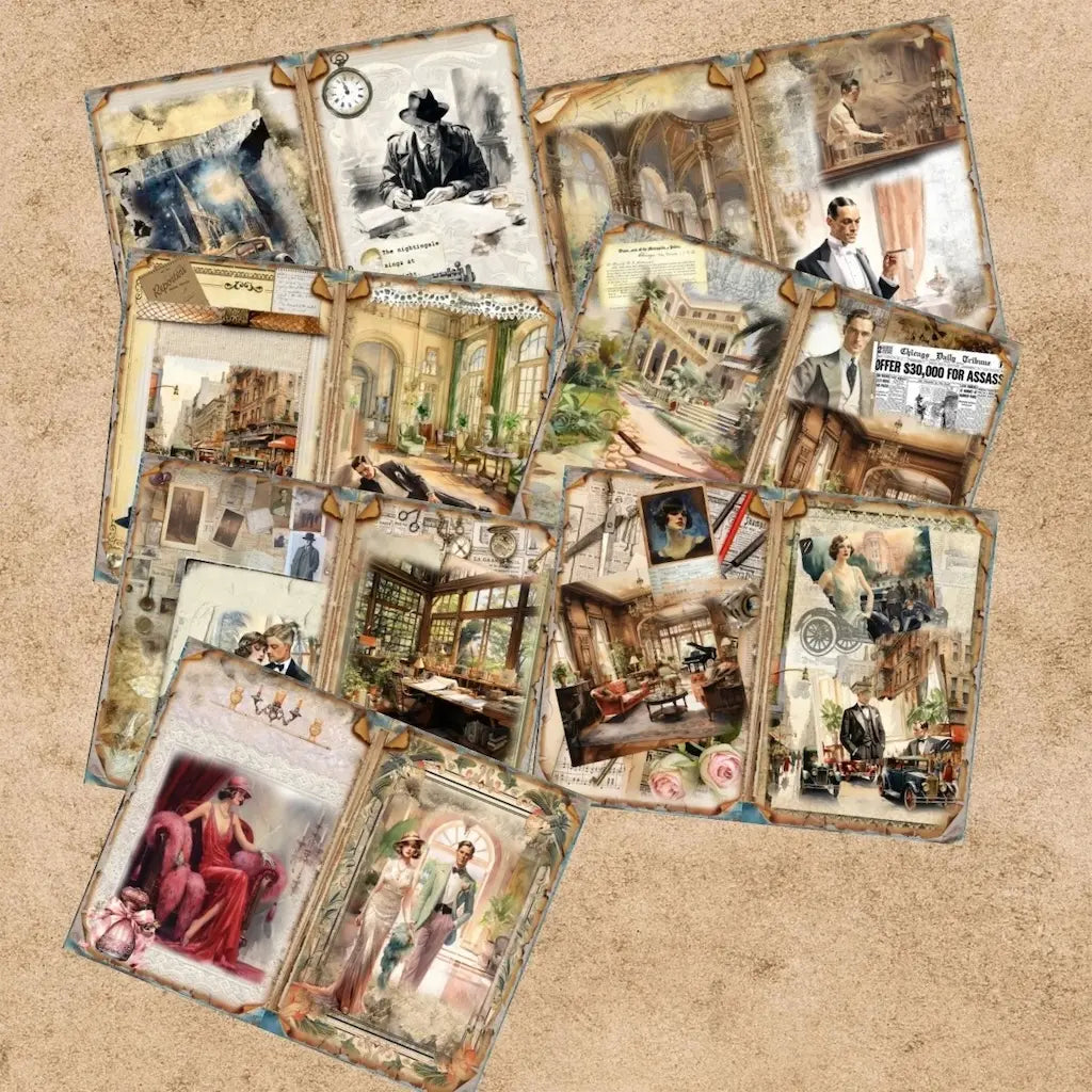 Papier de Scrapbooking Policier