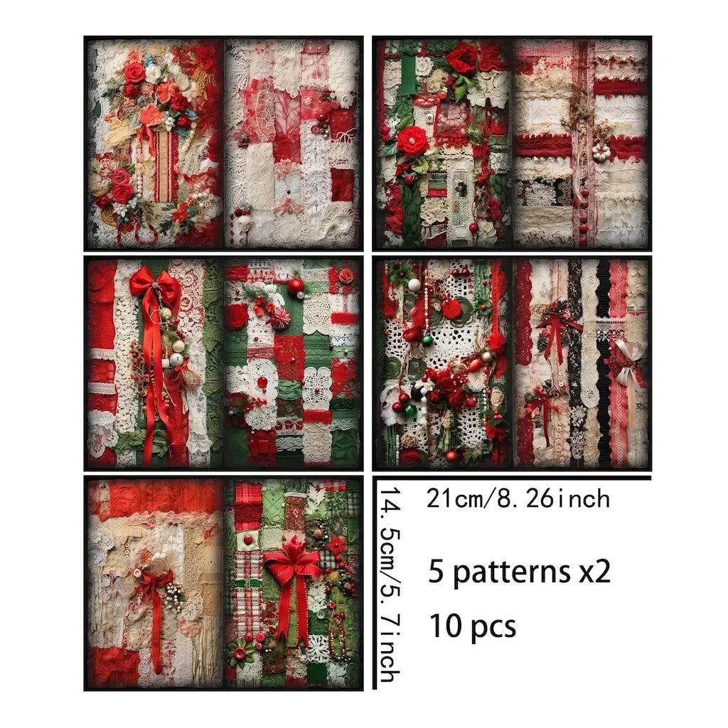 Papier de Scrapbooking Rouge Hiver