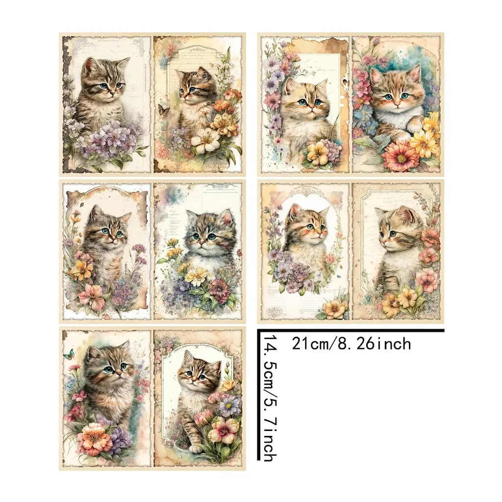 Papier pour Scrapbooking Chat