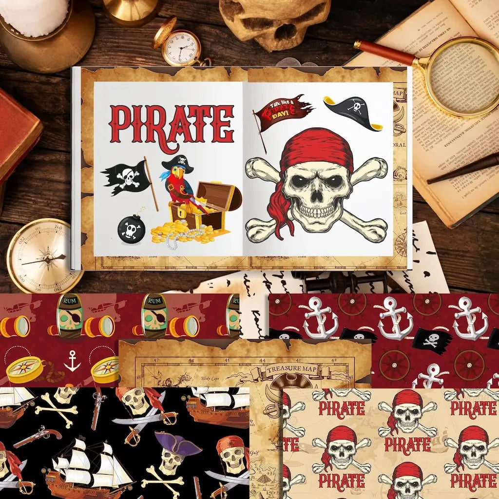 Papier pour Scrapbooking Pirate