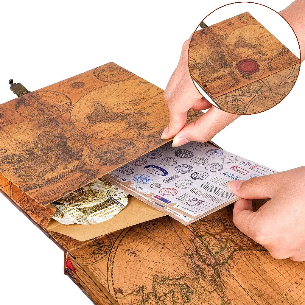 Poche avec timbres d'Album pour Scrapbooking