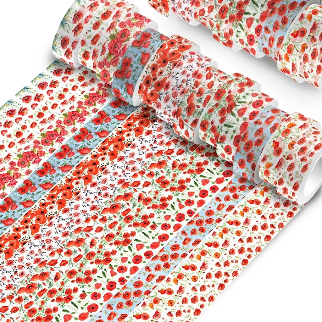 Ruban Scrapbooking Coquelicots