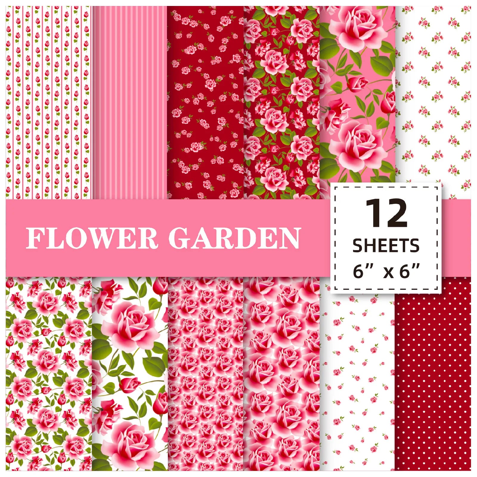 Assortiment Papier Scrapbooking Floral