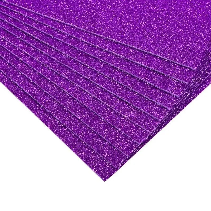 Papier Scrapbooking Paillettes Violet