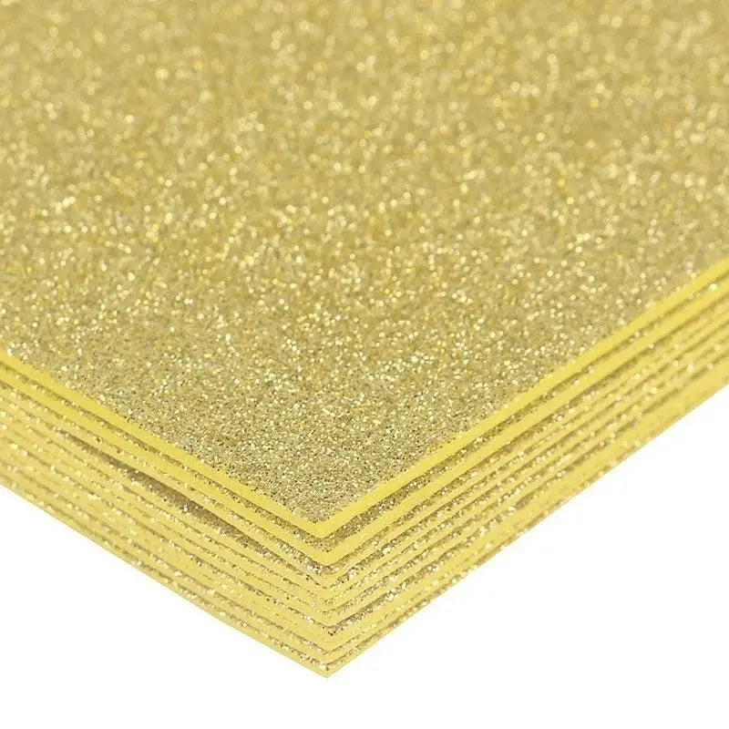 Papier Scrapbooking Paillettes Or