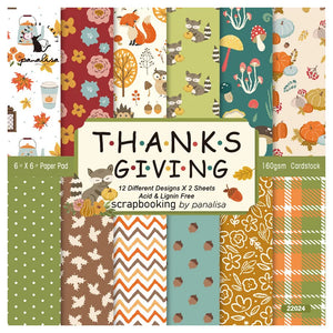 Lot Papier Scrapbooking Thanksgiving 