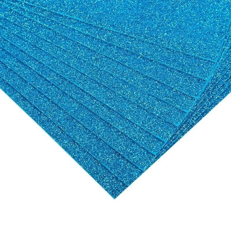 Papier Bleu Scrapbooking Paillettes 