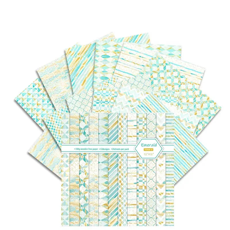 Papier Scrapbooking Emeraude