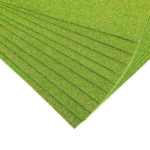 Papier Scrapbooking Paillettes Vert