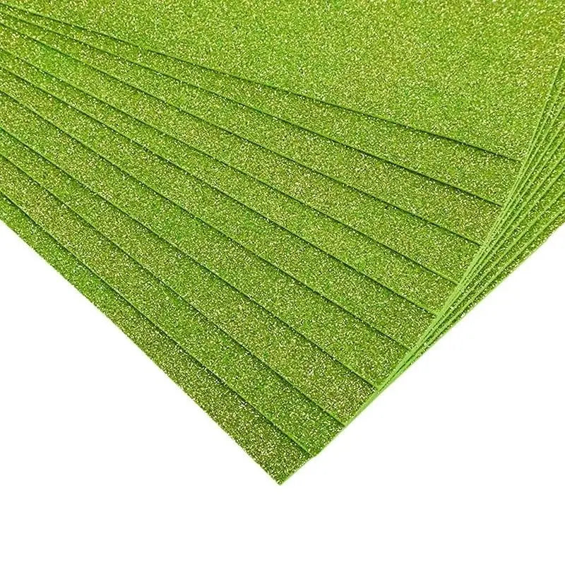 Papier Scrapbooking Paillettes Vert