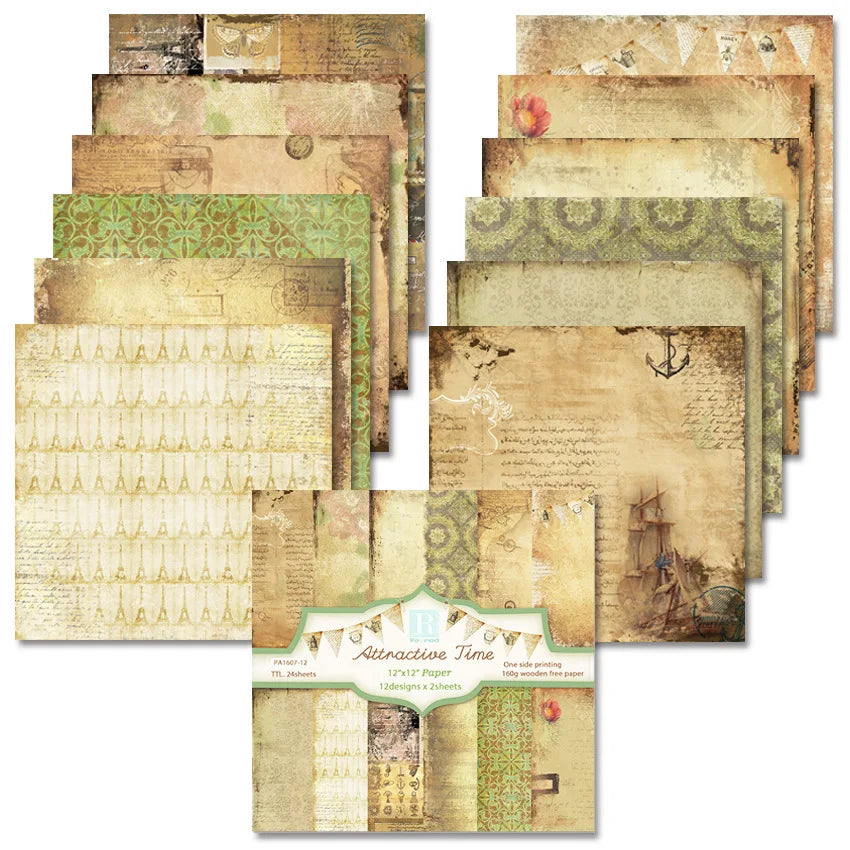Papier Motif Scrapbooking Vintage