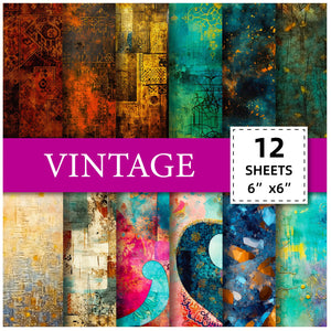 Assortiment Papier Scrapbooking Vintage