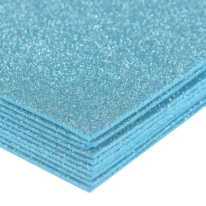 Papier Scrapbooking Paillettes Bleu