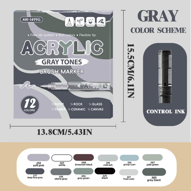 Pinceau Feutre Peinture Gris