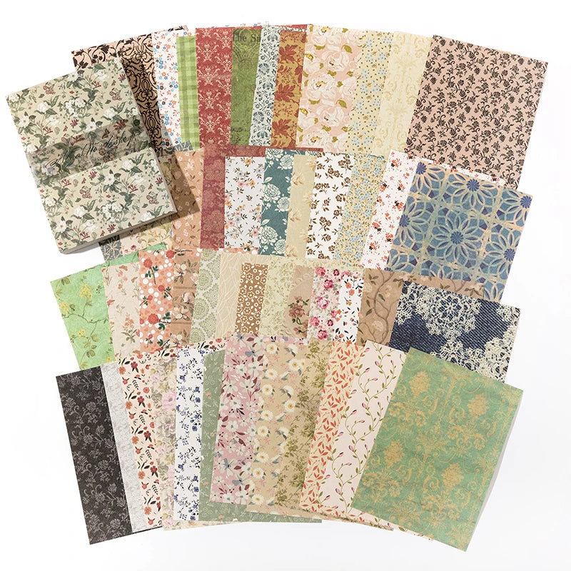 Bloc Papier Scrapbooking Fleurs